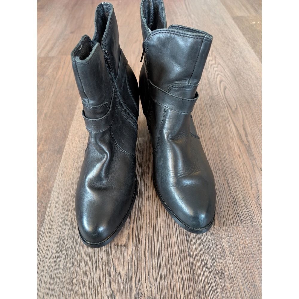 Dingo DI-570 Womens Ankle Bootie US 8.5M Black Leather Zip Whimsy Goth Boots